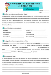 Le futur des verbes en - IR, - OIR et - DRE - Exercices de conjugaison : 4eme Primaire - PDF à imprimer