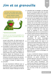 Jim et sa grenouille - Récit - Lecture : 4eme Primaire - PDF à imprimer