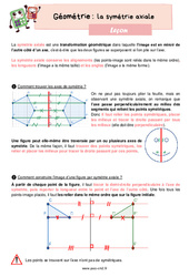 Symétrie axiale - Cours, Leçon de géométrie : 5eme Primaire - PDF gratuit à imprimer