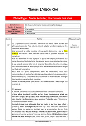 Phonologie - L'électricité - Séquence complète : 2eme Maternelle - Cycle Fondamental - PDF à imprimer