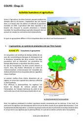 Activités humaines et agriculture - Cours : 2eme Secondaire - PDF à imprimer