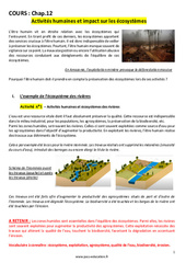 Activités humaines et impact sur les écosystèmes - Cours : 3eme Secondaire - PDF à imprimer