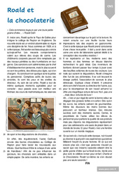 Roald et la chocolaterie - Récit - Lecture : 4eme Primaire - PDF à imprimer