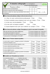 Les homophones lexicaux - Fiches peu/peux/peut/pré/près/prêt - Examen Evaluation- Fiches QCM - Quiz : 5eme Primaire - PDF à imprimer