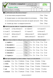 Le présent des verbes  en - ir (comme finir) - Examen Evaluation- Fiches QCM - Quiz : 3eme Primaire - PDF à imprimer