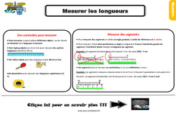 Evaluation avec le corrigé sur mesurer les longueurs - Bilan  : 3eme Primaire - PDF à imprimer