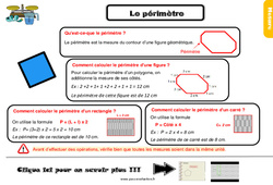 Evaluation avec le corrigé sur le périmètre - Bilan  : 5eme Primaire - PDF à imprimer