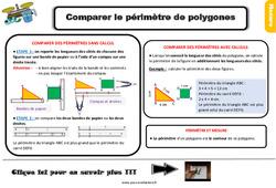Evaluation et bilan avec le corrigé - Comparer le périmètre de polygones : 3eme Primaire - PDF à imprimer