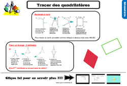 Evaluation avec le corrigé sur tracer des quadrilatères - Bilan  : 5eme Primaire - PDF à imprimer
