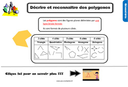 Evaluation sur comment reconnaître et décrire les polygones - Bilan  : 5eme Primaire - PDF à imprimer