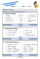 Comparer, estimer, mesurer des unités de temps - Examen Evaluation progressive  : 2eme Primaire - PDF à imprimer