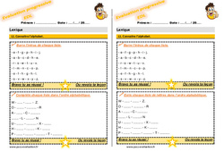 Connaitre l’alphabet - Examen Evaluation progressive à imprimer : 3eme Primaire