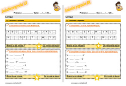 Connaitre l’alphabet - Examen Evaluation progressive : 2eme Primaire - PDF à imprimer