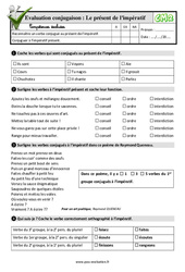 Le présent de l’impératif - Examen Evaluation- Fiches QCM - Quiz  : 5eme Primaire - PDF à imprimer