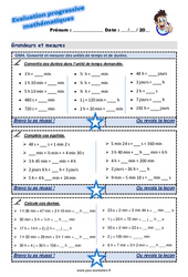 Convertir et mesurer des unités de temps et de durées - Examen Evaluation progressive : 5eme Primaire - PDF à imprimer