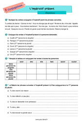 L’impératif présent - Exercices de conjugaison pour la  : 6eme Primaire - PDF à imprimer