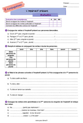 L’impératif présent - Examen Evaluation de conjugaison pour la  : 6eme Primaire - PDF à imprimer