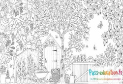 Coloriage gratuit : Jardin - PDF à imprimer