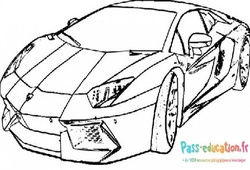 Coloriage gratuit : Lamborghini - PDF à imprimer