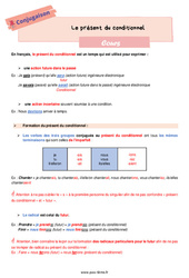 Le présent du conditionnel - Cours de conjugaison pour la  : 6eme Primaire - PDF à imprimer
