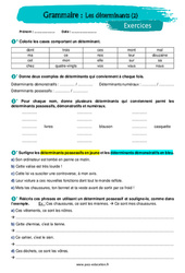 Les déterminants (2) - Exercices avec les corrigés : 1ere Secondaire - PDF à imprimer