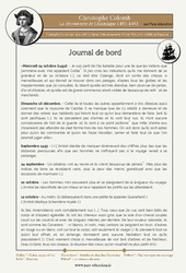 Christophe Colomb (La découverte de l'Amérique 1492 - 1493) - Littérature : 1ere Secondaire - PDF à imprimer