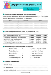 Passé, présent, futur - Exercices de conjugaison : 2eme Primaire - PDF à imprimer