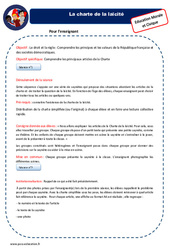 Charte de la Laïcité - Séquence - Fiche de préparation - EMC : 4eme, 5eme Primaire - PDF à imprimer