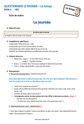 Séquence - Fiche de préparation Journée - Séquence - Fiche de préparation : 3eme Primaire - PDF à imprimer