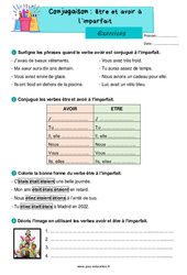 Être et avoir à l’imparfait - Exercices de conjugaison : 2eme Primaire - PDF à imprimer
