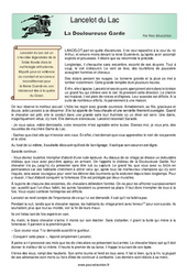 Lancelot du Lac (La Douloureuse Garde)  - Littérature : 1ere Secondaire - PDF à imprimer
