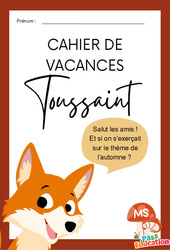 Toussaint - Cahier de vacances gratuit : 2eme Maternelle - Cycle Fondamental - PDF à imprimer