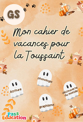 Toussaint - Cahier de vacances gratuit : 3eme Maternelle - Cycle Fondamental - PDF à imprimer