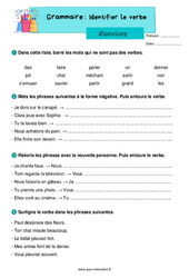 Identifier le verbe - Exercices : 2eme Primaire - PDF à imprimer
