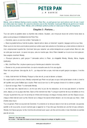 Peter Pan (J. M. Barrie) - Littérature : 1ere Secondaire - PDF à imprimer