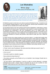 Les Misérables (Victor Hugo) - Littérature : 1ere Secondaire - PDF à imprimer