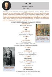 Le Cid (Pierre Corneille) - Littérature : 1ere Secondaire - PDF à imprimer