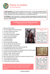 La Völuspa, extrait de l’Edda poétique - Lecture : 6eme Primaire - PDF à imprimer