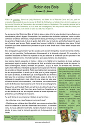 Robin des Bois (De Norman R. Stinnet) - Littérature : 1ere Secondaire - PDF à imprimer
