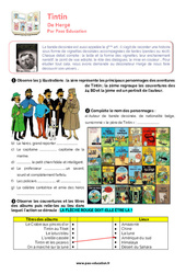 Tintin De Hergé - Atelier de lecture : 6eme Primaire - PDF à imprimer