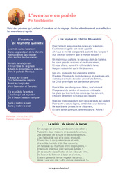 Aventure en poésie (C. Baudelaire, R. Queneau, G. de Nerval) - Atelier de lecture : 6eme Primaire - PDF à imprimer