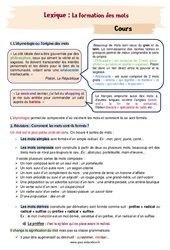 La formation des mots - Séquence complète : 2eme Secondaire - PDF à imprimer