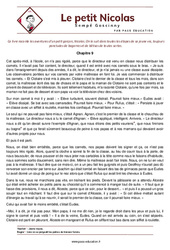 Le petit Nicolas (Sempé Goscinny) - Littérature : 1ere Secondaire - PDF à imprimer