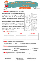 La fête de l’école - Mes premiers pas en lecture - Niveau 2 : 1ere, 2eme Primaire - PDF à imprimer