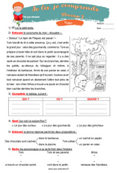 Pâques - Mes premiers pas en lecture - Niveau 2 : 1ere, 2eme Primaire - PDF à imprimer