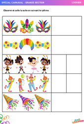 Carnaval - Logique : 3eme Maternelle - Cycle Fondamental - PDF à imprimer