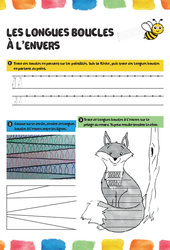 Les longues boucles à l'envers - Fichier graphisme : 1ere, 2eme, 3eme Maternelle - Cycle Fondamental - PDF à imprimer