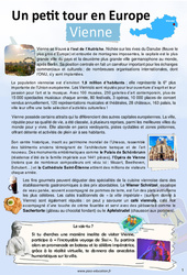 Vienne - Escale 7 - Petit tour en Europe -  semaine de Juillet - Cahier de vacances : 1ere, 2eme Secondaire - PDF à imprimer
