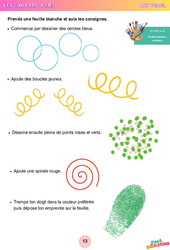 Dessiner des formes - Les couleurs - Artistique : 1ere, 2eme Maternelle - Cycle Fondamental - PDF à imprimer