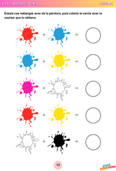 Mélanges de couleurs - Logique : 1ere, 2eme Maternelle - Cycle Fondamental - PDF à imprimer